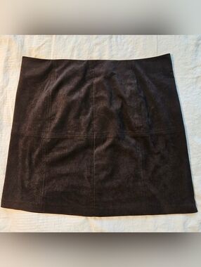 J. Jill Black Faux Suede Mini Skirt